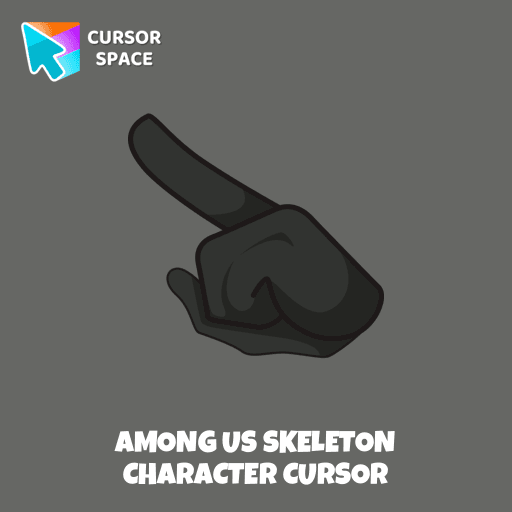 Among Us Skeleton Character cursor arrow cursor