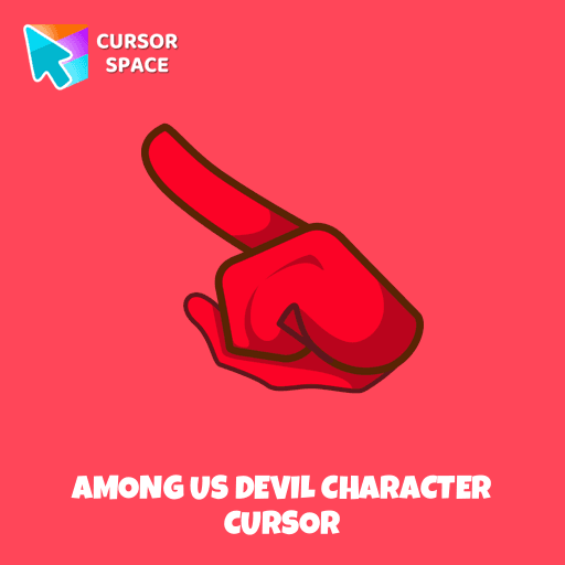 Among Us Devil Character cursor arrow cursor